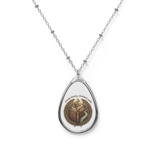 Cherished times - oval necklace