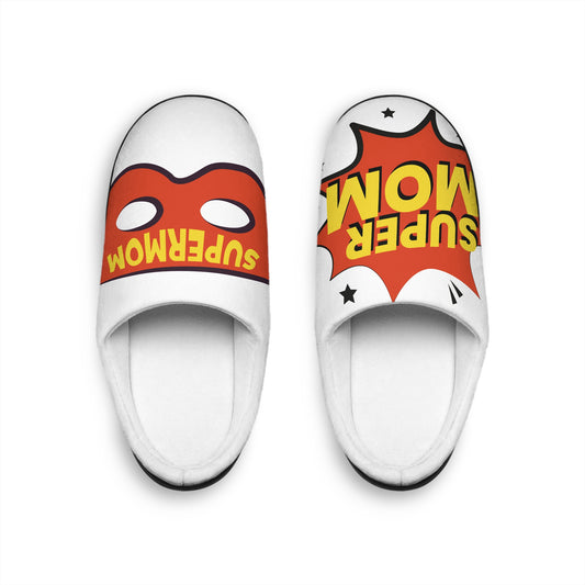 Super Mom Graphic Slippers — Comic Book 'Supermom' house shoes