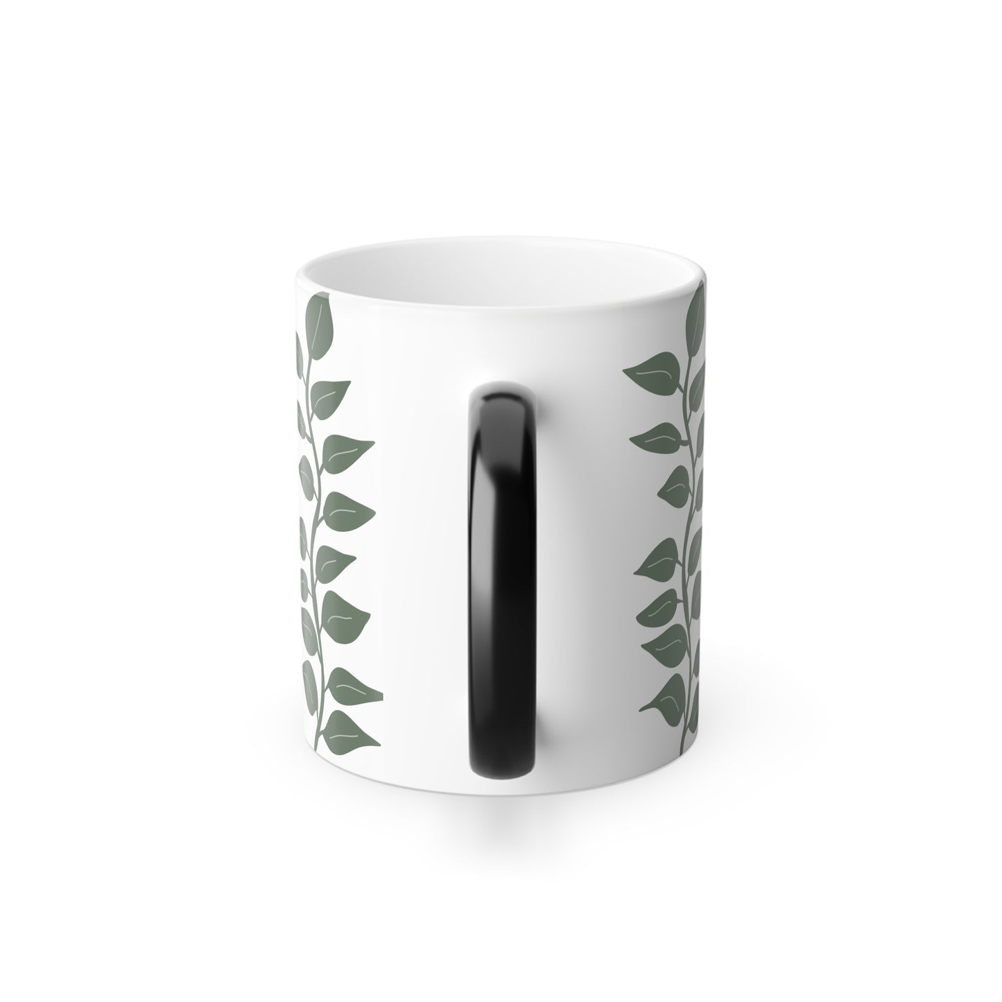 Color Morphing Mug with Leaf Design