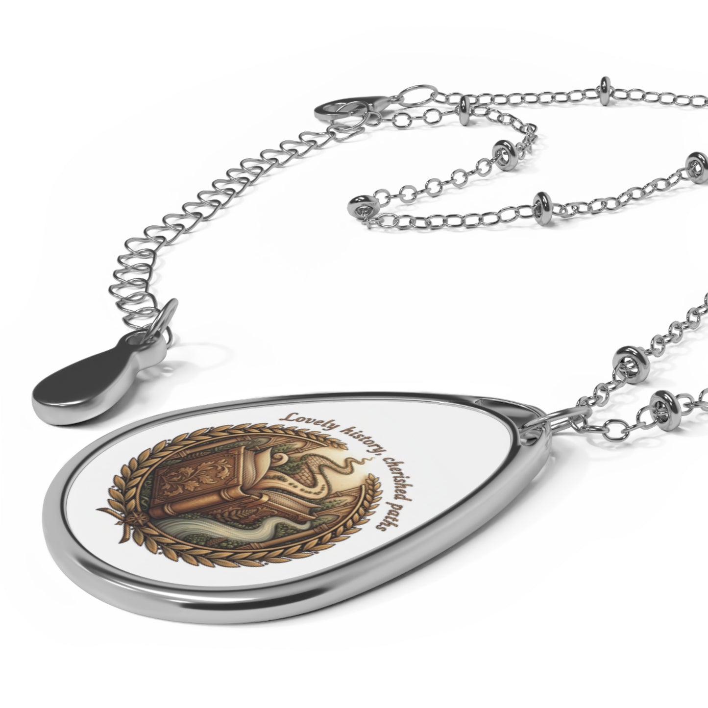 Cherished times - oval necklace