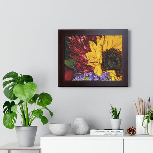 Vibrant Floral Framed Poster - Colorful Home Décor for Nature Lovers