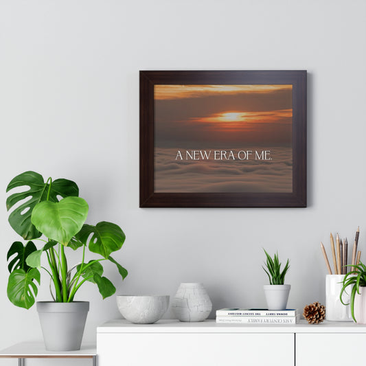 Inspirational Framed Horizontal Poster - "A New Era of Me"