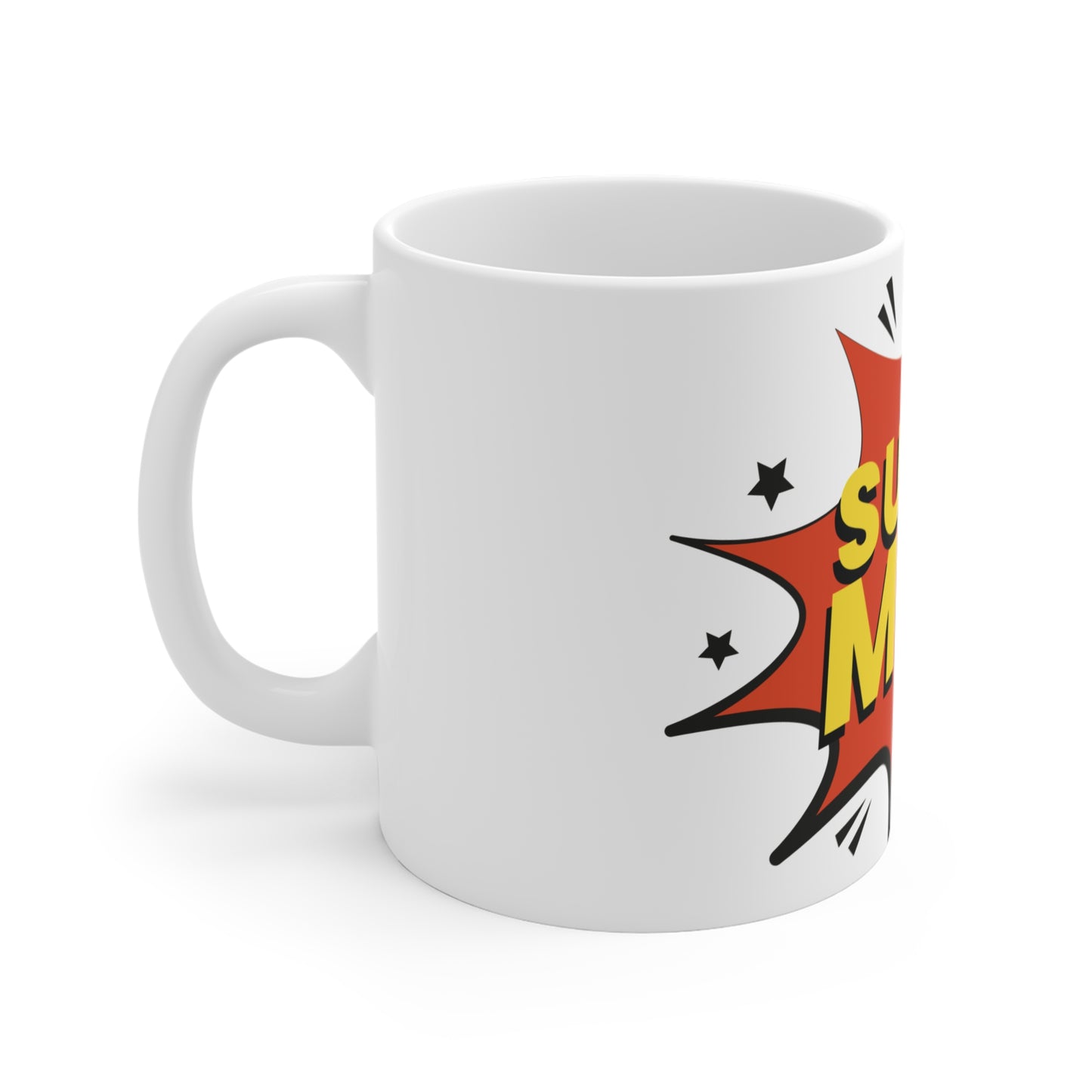 Super Mom Comic Style Coffee Mug - 11oz
