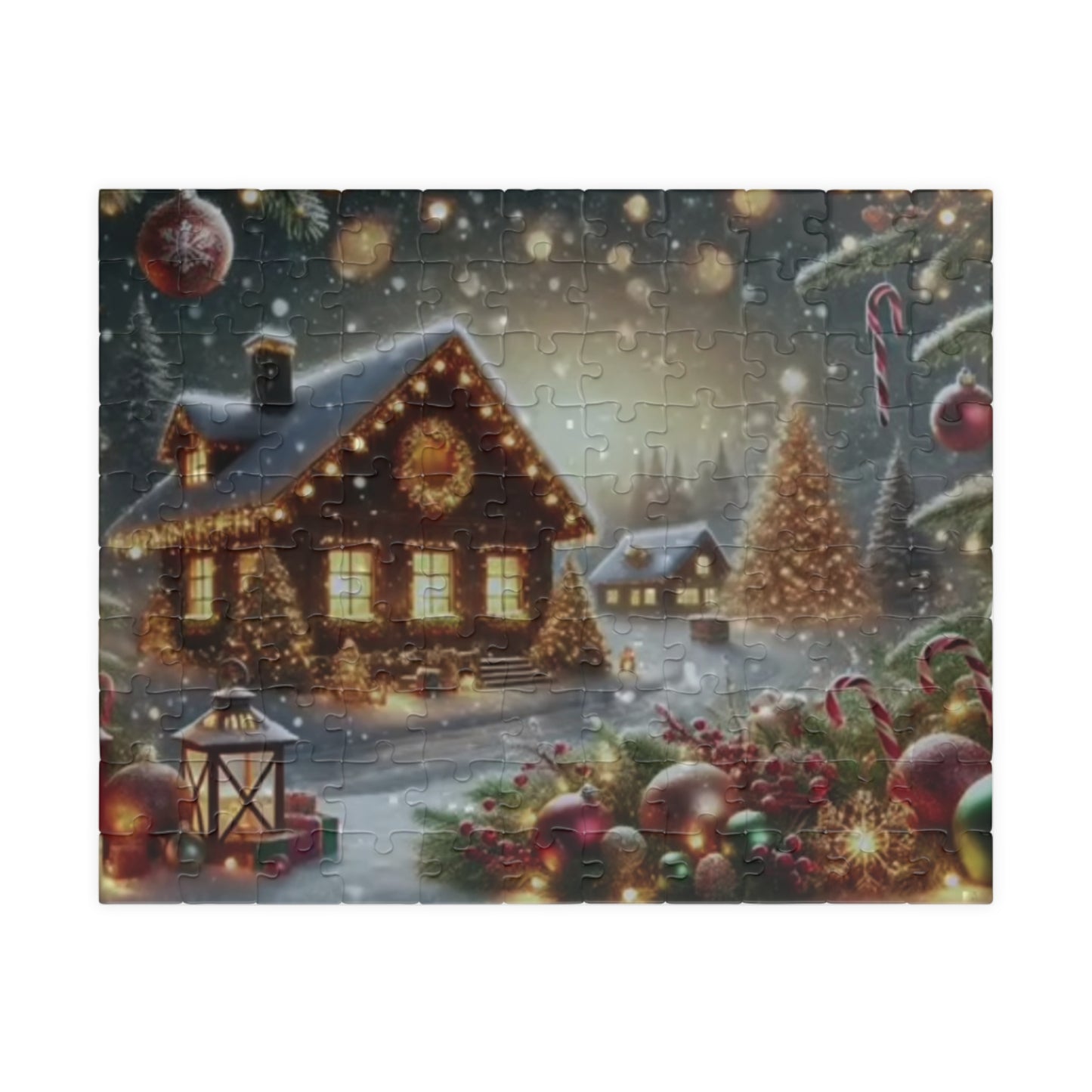 Joy to the world Jigsaw Puzzle - Cozy Winter Village Scene (110–1014 pcs)