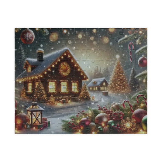 Joy to the world Jigsaw Puzzle - Cozy Winter Village Scene (110–1014 pcs)