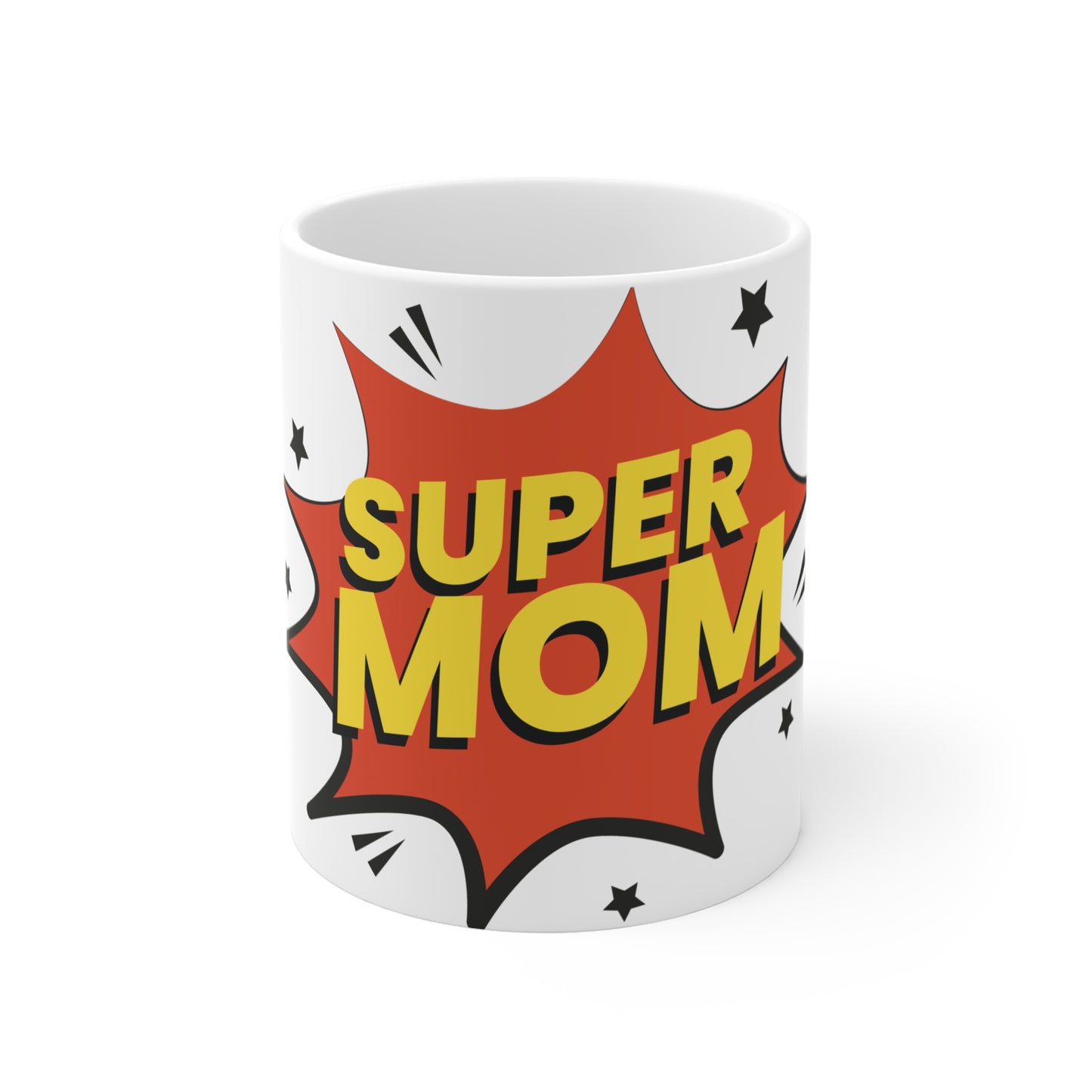 Super Mom Comic Style Coffee Mug - 11oz