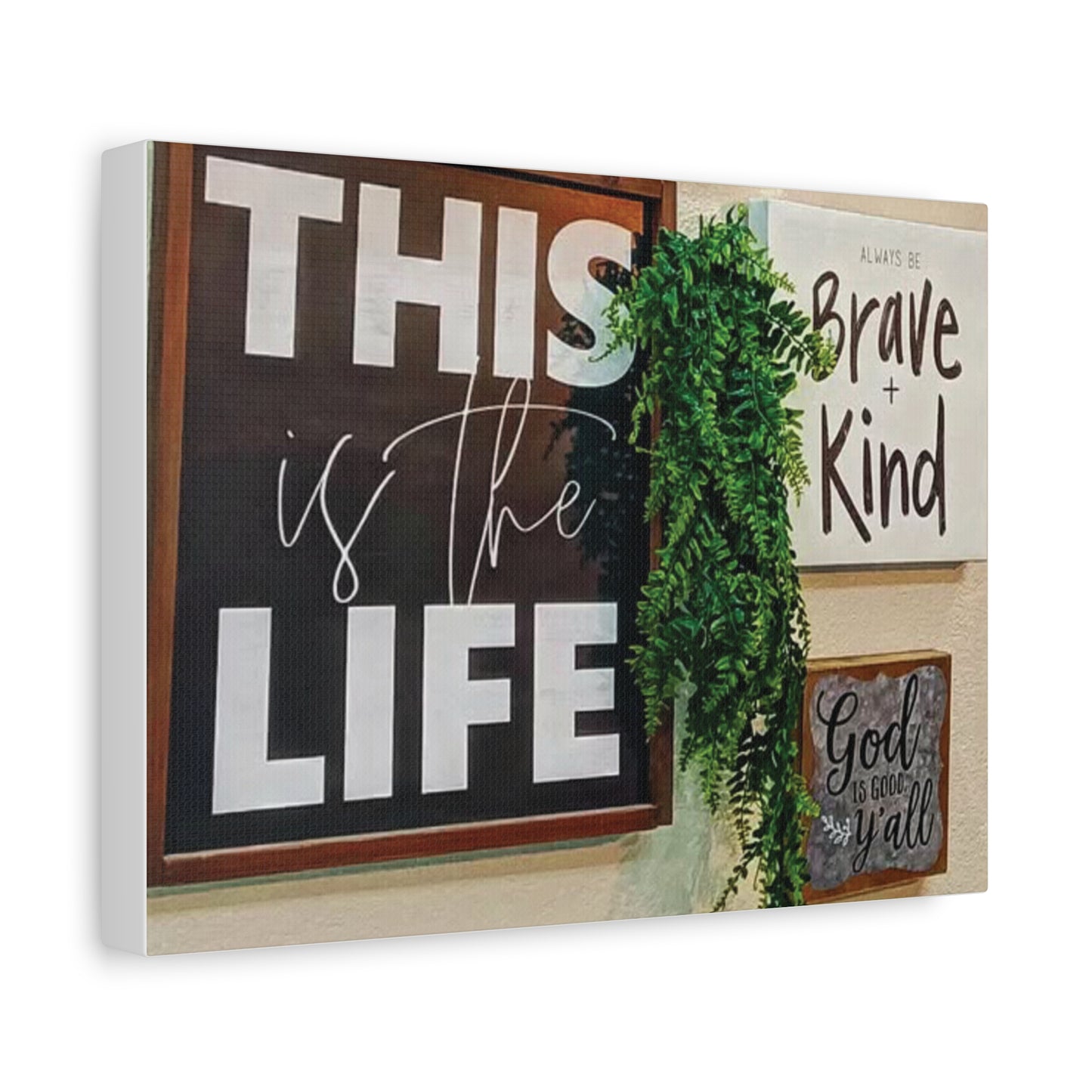 "This Is The Life" Matte Canvas Wall Art — Inspirational Home Decor